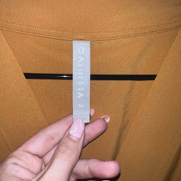 Athleta Mustard Sleeveless Wrap Romper - Picture 2 of 3